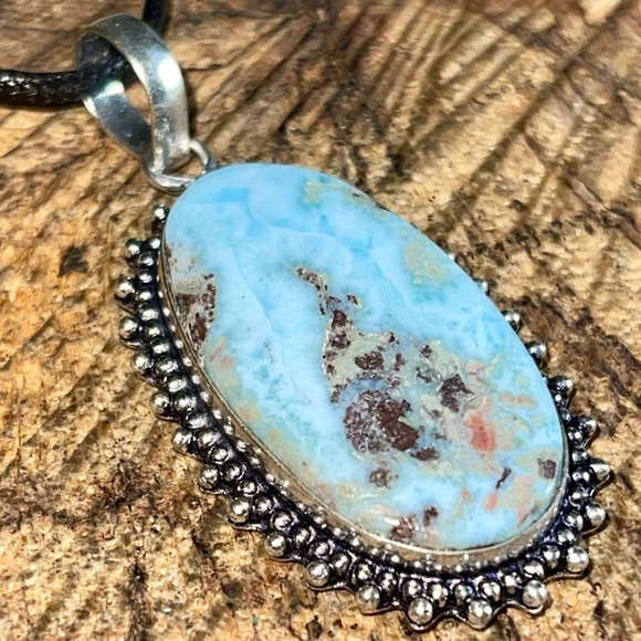 Caribbean Larimar Pendant 2” - Picture 8 of 11